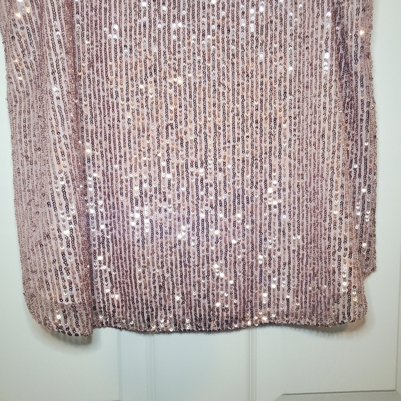 Loft Pink Sequin Top Sz S - Picture 6 of 9